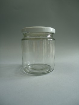 bote vidrio tapa metalica blanca twist 250 ml